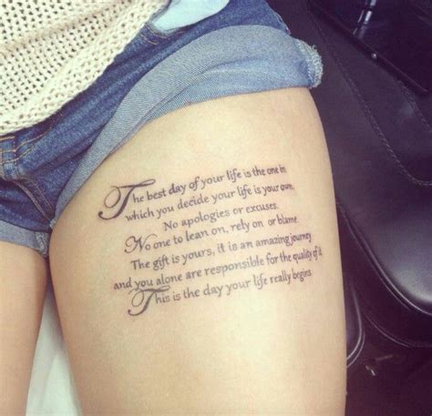 thigh tattoos quotes|motivational quotes for tattoos.